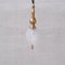 Mid-Century Brass and Glass Thin Pendant Light 6