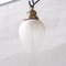 French Opaque Glass, Brass and Opaline Glass Pendant Lamps, Set of 2, Image 4