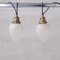 Lámparas colgantes francesas de vidrio opaco, latón y vidrio opalino. Juego de 2, Imagen 2