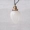 French Opaque Glass, Brass and Opaline Glass Pendant Lamps, Set of 2 7