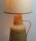 Rattan Stehlampe mit Stoff Schirm, 1960er 12