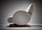 Modernist Maritime Fluted Back Rocking Armchair, England, 1930s 2