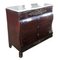Victorian Mahogany Inlaid Chest of Drawers with White Marble Top, Image 4
