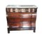 Victorian Mahogany Inlaid Chest of Drawers with White Marble Top 2