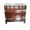 Victorian Mahogany Inlaid Chest of Drawers with White Marble Top, Image 2