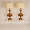 Neoclassical Italian Lamps in Carved Gold Giltwood, Set of 2 11
