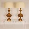 Neoclassical Italian Lamps in Carved Gold Giltwood, Set of 2, Image 12