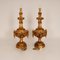 Neoclassical Italian Lamps in Carved Gold Giltwood, Set of 2 4