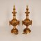 Neoclassical Italian Lamps in Carved Gold Giltwood, Set of 2, Image 4