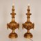 Neoklassizistische Italienische Lampen aus geschnitztem Gold vergoldetem Holz, 2 . Set 8