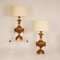 Neoklassizistische Italienische Lampen aus geschnitztem Gold vergoldetem Holz, 2 . Set 13