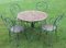 Table et Chaises de Jardin Vintage en Fer Forgé, 1990s, Set de 5 1