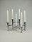 Skandinavischer Mid-Century Klappbarer Kerzenständer aus Nickel 3