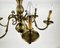 Large Vintage Chandelier in Gilt Bronze by Deknudt Belgium, 1970s, Image 4