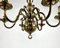 Large Vintage Chandelier in Gilt Bronze by Deknudt Belgium, 1970s, Image 8