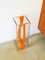 Vaso grande in vetro di Murano arancione e trasparente di Cardin per Venini, anni '70, Immagine 3