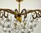 Vintage Crystal Brass Chandelier, France, 1960s, Image 5