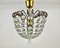 Vintage Crystal Brass Chandelier, France, 1960s, Image 1