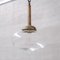 Mid-Century Clear Glass and Brass Teardrop Pendant Lights, Set of 2 3