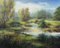 Doris Houston, River Landscape on Summer Evening in Ireland, 1998, Painting, Framed 5