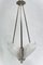 Art Deco Chandelier Hanging Lamp attributed to Jean Gauthier for J. Robert Paris, 1930s 4