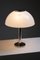 Lámpara de mesa hongo alemana con base de cromo y pantalla de acrílico de Beisl Leuchte, años 70, Imagen 3