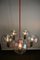 Lámpara de araña grande atribuida a Bag Turgi con 5 esferas grandes, Suiza, años 60, Imagen 5