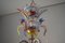 Lámpara de araña de Murano multicolor, veneciana, años 50, Imagen 6
