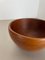 Large Vintage Shell Bowl in Teak Wood, Austria, 1970s 13