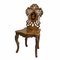 Nutwood Edelweis Marquetry Chair, Brienz, Swiss, 1900s 2