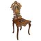 Nutwood Edelweis Marquetry Chair, Brienz, Swiss, 1900s 1