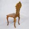 Nutwood Edelweis Marquetry Chair, Brienz, Swiss, 1900s 3
