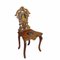 Nutwood Edelweis Marquetry Chair, Brienz, Swiss, 1900s 2