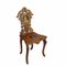 Nutwood Edelweis Marquetry Chair, Brienz, Swiss, 1900s, Image 2