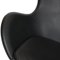Egg Chair aus schwarzem Leder von Arne Jacobsen für Fritz Hansen, 1960er 3
