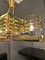 Lámpara de araña italiana de oro y cristal de Murano atribuida a Gaetano Sciolari, años 60, Imagen 7