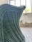 Green Wicker Bench with Flowery Pattern, 1950s 53