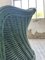 Green Wicker Bench with Flowery Pattern, 1950s, Image 53