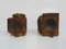 Indian Carved Wooden Wall Candleholders, 19th Century, Image 5