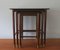 Mid-Century Nesting Tables with Brass Feet, 1950s, Set of 3 9