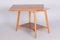 Mid-Century Beech & Oak Folding Table, Czechia, 1950s, Image 2