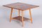 Mid-Century Beech & Oak Folding Table, Czechia, 1950s, Image 4