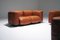 Vintage Cognac Leather Sofa by Mario Marenco for Arflex, Set of 2, Image 7