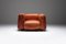 Vintage Cognac Leather Sofa by Mario Marenco for Arflex, Set of 2, Image 3