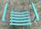 French Distressed Painted Iron Garden Armchairs, 1920s, Set of 2 2