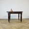 English Victorian Square Mahogany Dining Table on Brass Castors, Image 6