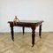 English Victorian Square Mahogany Dining Table on Brass Castors, Image 7
