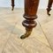 English Victorian Square Mahogany Dining Table on Brass Castors, Image 9