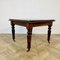 English Victorian Square Mahogany Dining Table on Brass Castors, Image 1