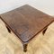 English Victorian Square Mahogany Dining Table on Brass Castors 4